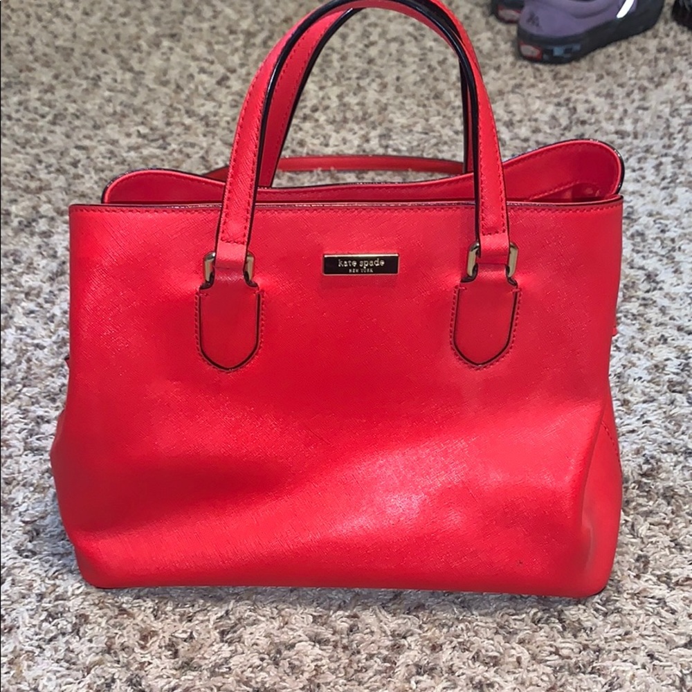 Kate Spade Red Purse - Picture 3 of 10